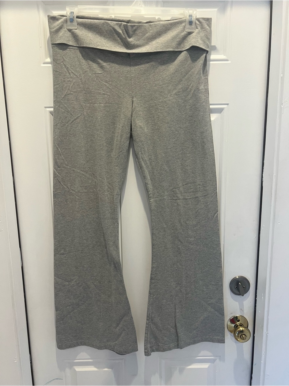 PINK Victoria Secret Women Cotton on Gray Flare leggings Pant Size XL # 939